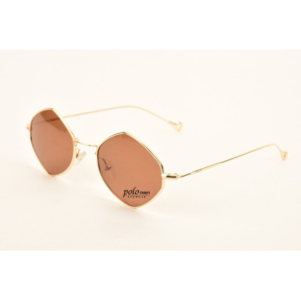 POLOmoon 302 KAHVE Unisex Retro Organik Metal Polarize Güneş Gözlüğü