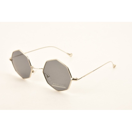 POLOmoon 305 GÜMÜŞ Unisex Retro Organik Metal Polarize Güneş Gözlüğü