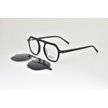 POLOmoon 99820  C1   RETRO TASARIM KLİPSLİ ASETAT GÖZLÜK ÇERÇEVESİ