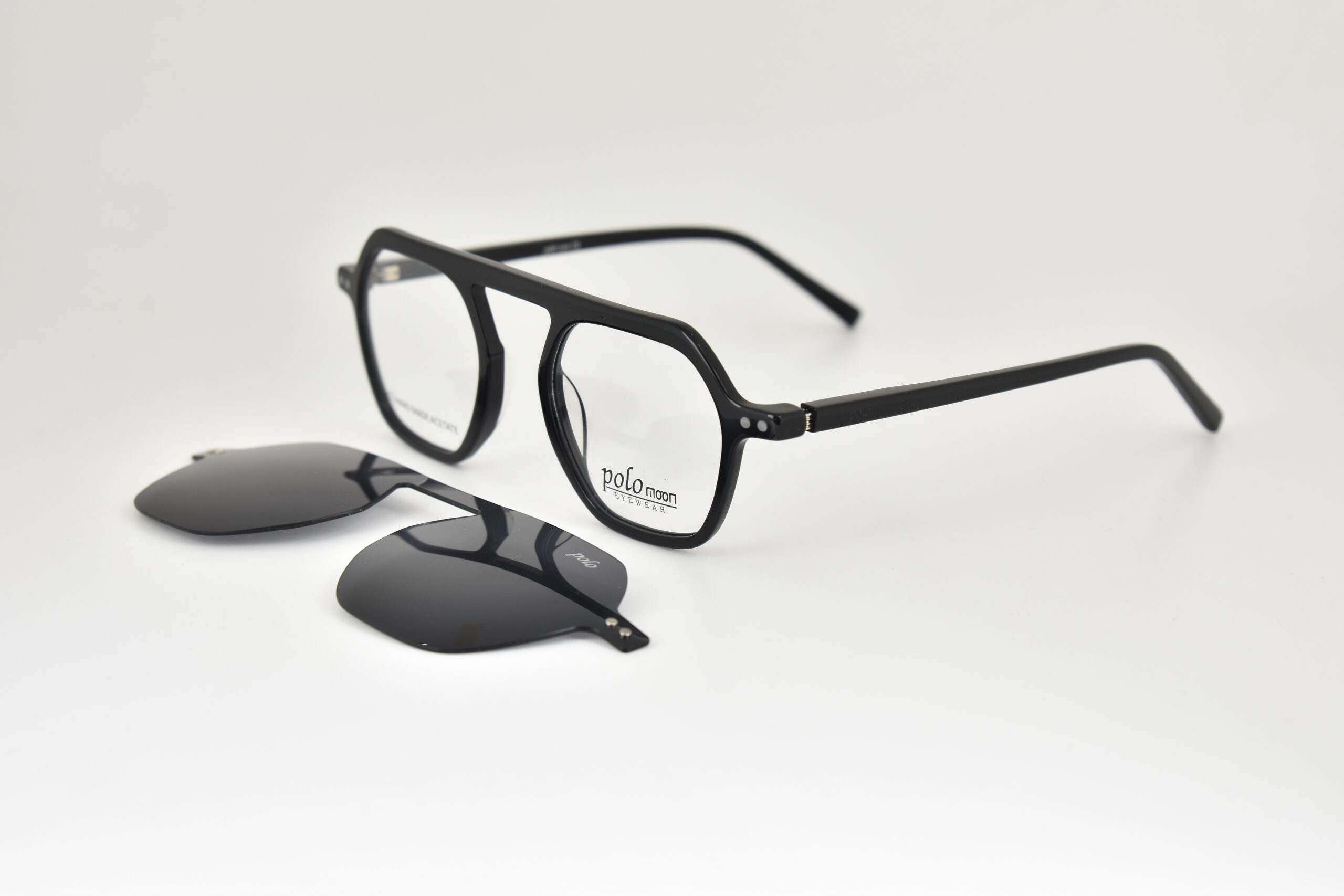 POLOmoon-99820-C1-RETRO-TASARIM-KLIPSLI-ASETAT-GOZLUK-CERCEVESI