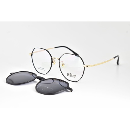 POLOmoon T5007 52-17-143 C2 Titanium Klipsli Gözlük Çerçevesi