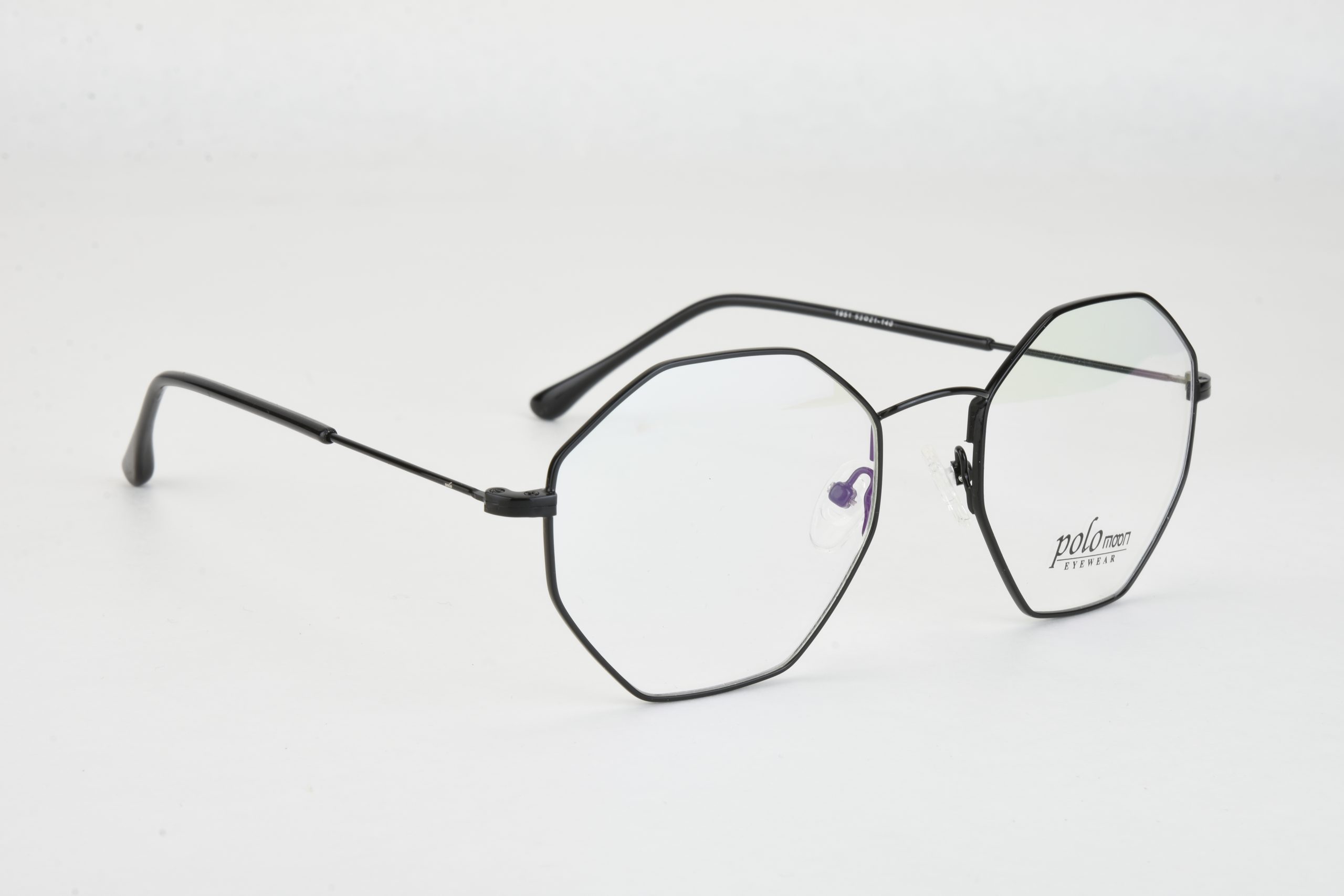 polomoon-1951-53-21-140-siyah-Metal-Sekizgen-Retro-Stil-Unisex-Gozluk-Cercevesi-1-scaled