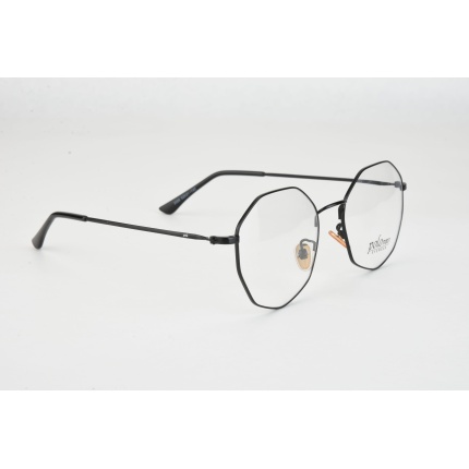POLOmoon 2398  52-21-140 siyah   Metal Sekizgen Retro Stil Unisex Gözlük Çerçevesi
