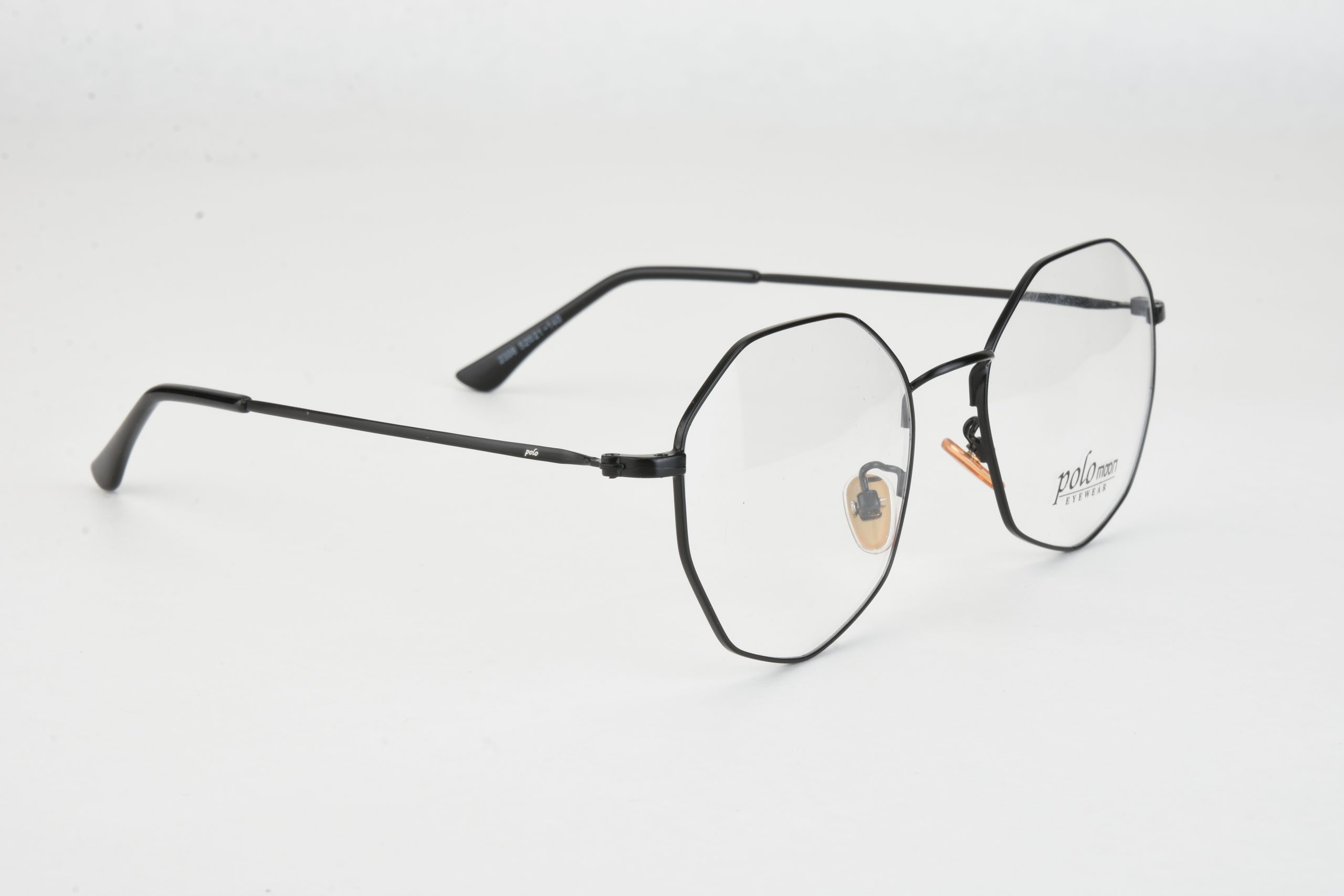 polomoon-2398-52-21-140-siyah-Metal-Sekizgen-Retro-Stil-Unisex-Gozluk-Cercevesi-scaled