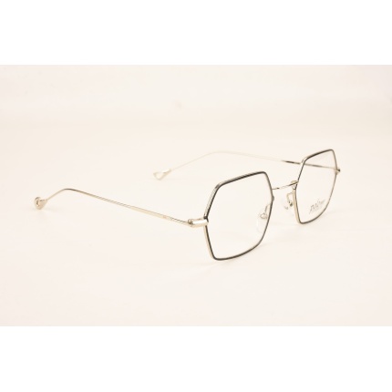 POLOmoon  307  52-21-145  Gümüş Siyah Metal  Retro Stil Bayan Gözlük Çerçevesi